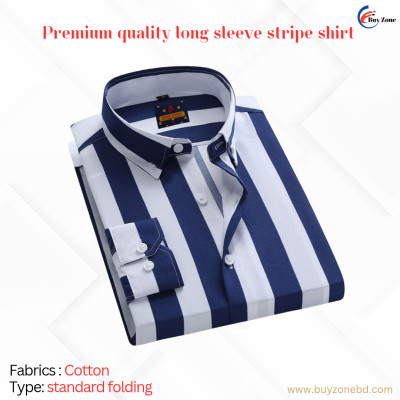 1 Piece Long Sleeve Strip Shirt