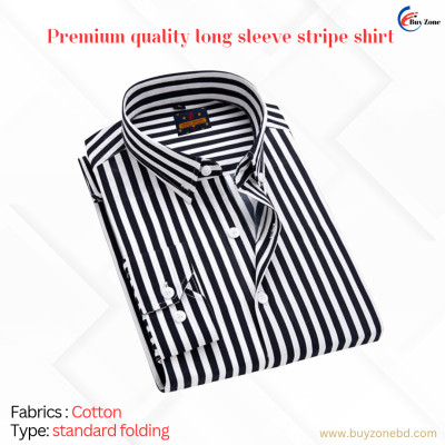 1 Piece Long Sleeve Strip Shirt