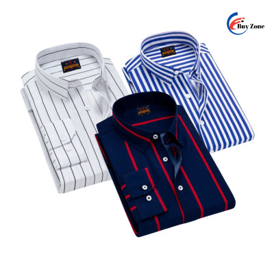 3 Piece Long Sleeve Strip Shirt