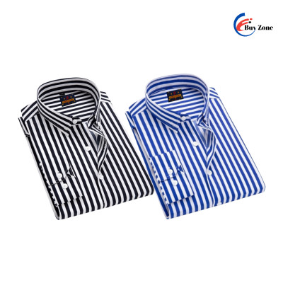 2 Piece Long Sleeve Strip Shirt