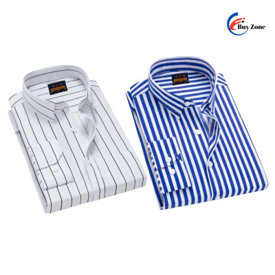 2 Piece Long Sleeve Strip Shirt