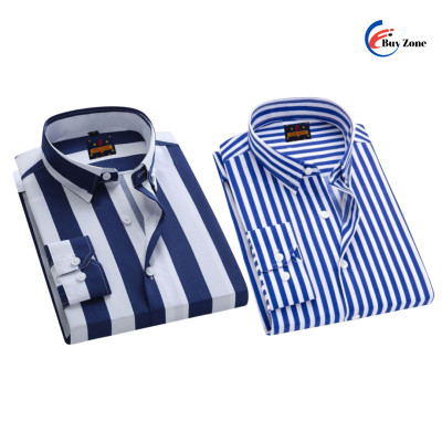 2 Piece Long Sleeve Strip Shirt