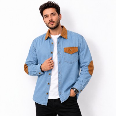 1 Piece Full Sleeve Single Pocket Denim Shirt