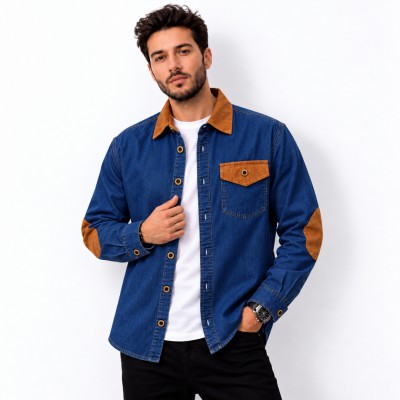 1 Piece Full Sleeve Single Pocket Denim Shirt