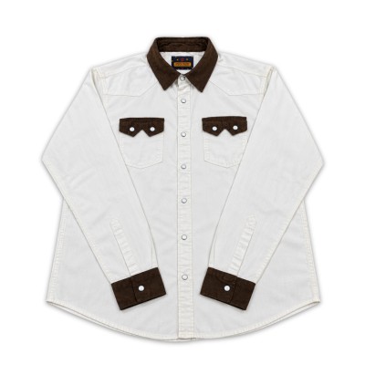 1 Piece Double Pocket Full Sleeve Contrast Style Denim Shirt