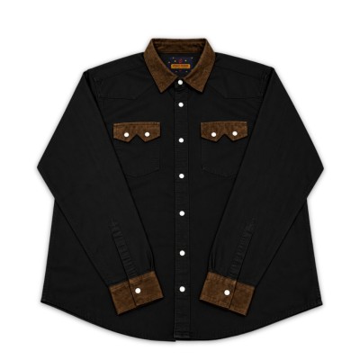 1 Piece Double Pocket Full Sleeve Contrast Style Denim Shirt