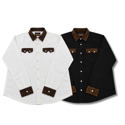 2 Piece Double Pocket Full Sleeve Contrast Style Denim Shirt